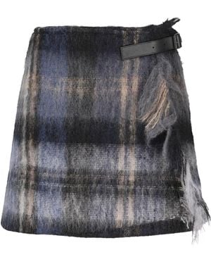 Loewe Wool Blend Mini Skirt - Gray