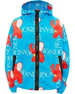 JW Anderson Kapuzenjacke Mit Logo-Print - Blau