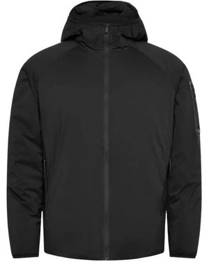 BOSS GREEN HUGO BOSS Logo-Patch Hooded Jacket - Black
