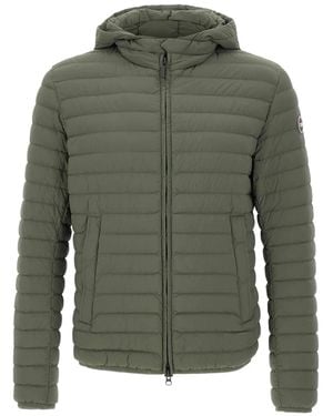 Colmar Hooded Horizontal-Quilted Down Jacket - Green