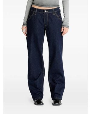 Guess Logo-Embroidered Jeans - Blue