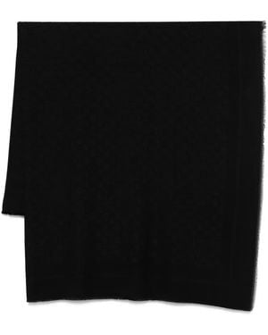 Elisabetta Franchi Frayed-Edge Scarf - Black