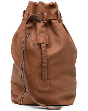 Guidi Leather Backpack - Brown