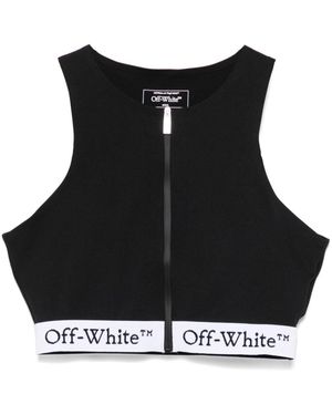 Off White c o Virgil Abloh Off Zip Up Rowing Top in Black Lyst UK