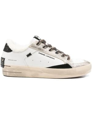 Crime London Sk8 Deluxe Trainers - White