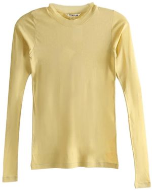 AURALEE Long-Sleeve T-Shirt - Yellow
