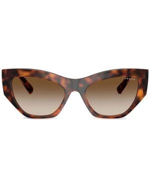 Vogue Eyewear Tortoiseshell-Effect Cat-Eye Sunglasses - Brown