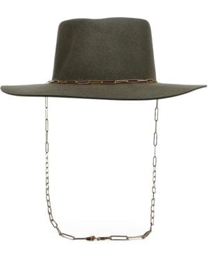 Van Palma Ulysse Chain-Trim Hat - White