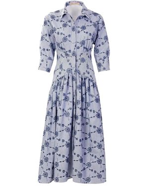 Silvia Tcherassi Indy Midi Dress - Blue