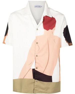 Amir Slama Graphic-Print Cotton Shirt - Pink