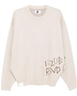 Izzue Trui Met Logoprint - Wit