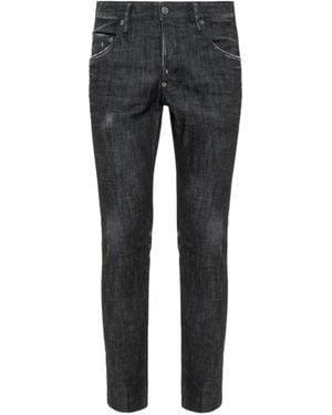 DSquared² Distressed Slim-Fit Jeans - Grey