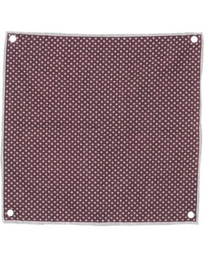 Eleventy Geometric-Print Pocket Square - Purple