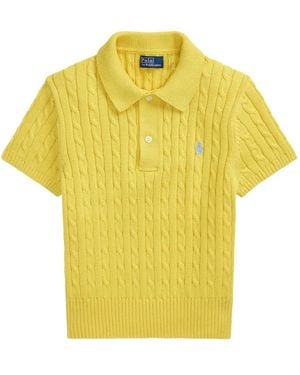 Polo Ralph Lauren ケーブルニット トップ - イエロー