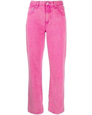 MICHAEL Michael Kors Mid-Rise Straight Jeans - Pink