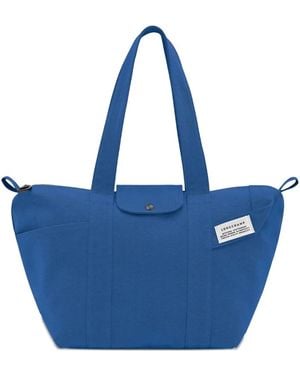 Longchamp Borsa Tote Le Pliage Media - Blu