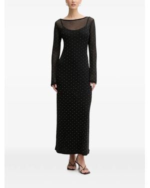 Never Fully Dressed Bell-Sleeve Maxi Dress - Black