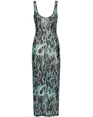 Philipp Plein Flame Dress - Green
