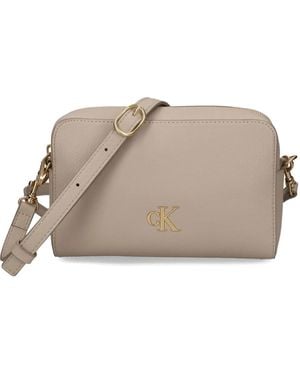 Calvin Klein Logo-Plaque Chain-Strap Bag - Gray