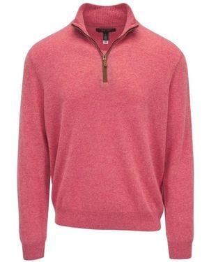 Ralph Lauren Knitted Quarter-Zip Jumper - Pink