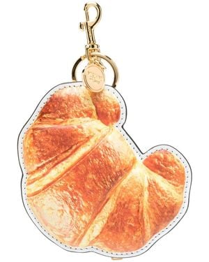 Moschino Portachiavi Con Stampa - Arancione
