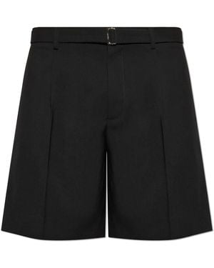 Lanvin Pantalones cortos de lana virgen - Negro