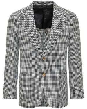 Gabriele Pasini Check Blazer - Grey