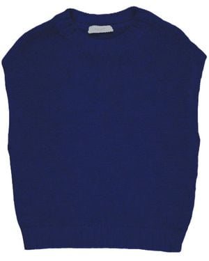 Zanone Knitted Round-Neck Knitwear - Blue