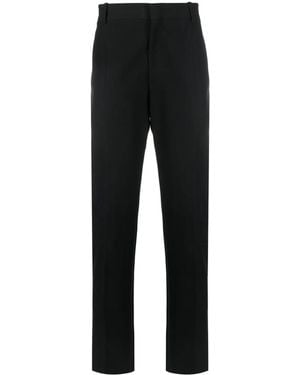 McQueen Tapered-Leg Tailored Trousers - Black