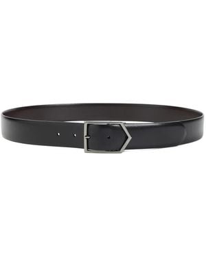 Canali Leather Reversible Belt - White