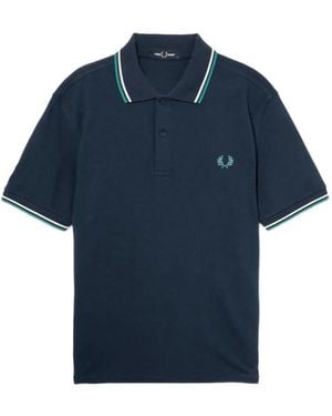 Fred Perry Logo Polo Shirt - Blue