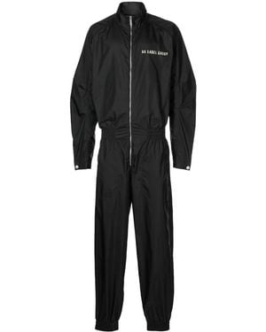 44 Label Group Logo-Print Bomber Jacket - Black