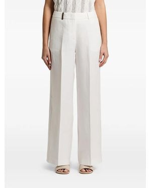 Peserico Linen gabardine trousers - Blanco