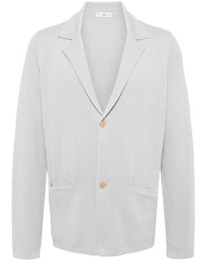 Luciano Barbera Katoenen Vest Met Gekerfde Revers - Wit