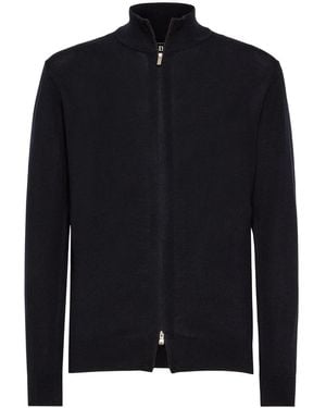 BOGGI Cárdigan De Merino Con Cremallera - Azul
