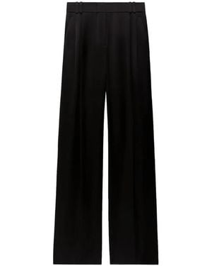 Another Tomorrow Pleated Trousers - Black