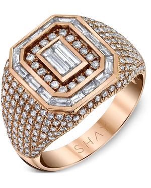 SHAY Bague Champion Ornée De Diamants - Métallisé