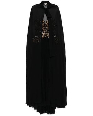 Elie Saab Embroidered-Sequin Dress - Black