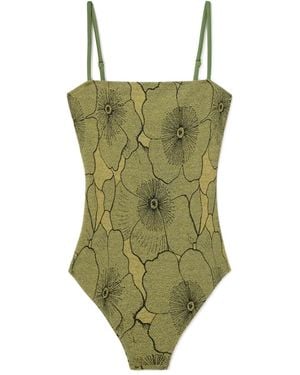 La DoubleJ Badeanzug Mit Blumen-Print - Grün