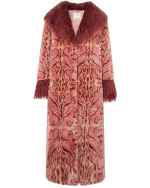 Unreal Fur Cuvée Rose Coat - Red