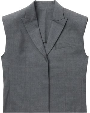 Juun.J Shoulder-pads Sleeveless Vest - ブラック