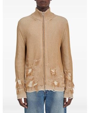 MM6 by Maison Margiela Ribbed Knit Cardigan - Natural