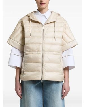 Peserico Zip-Up Puffer Jacket - Natural