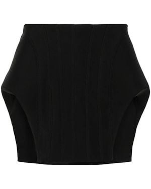 Mugler Minifalda estilo corsé - Negro