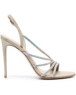 Le Silla Scarlet 105Mm Glitter Sandals - White