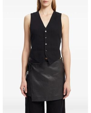 Ann Demeulemeester Gilet Met Dubbele Rij Knopen - Zwart