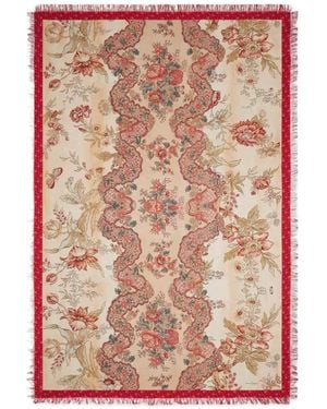 Pierre Louis Mascia Aloeuw Fringed Floral Silk Scarf - Pink