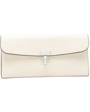 TOTEME T-Lock Leather Wallet - Natural
