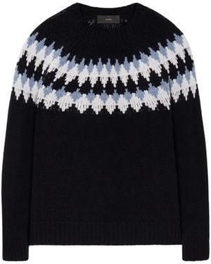 Alanui Jersey de punto fair isle - Negro