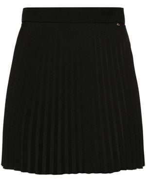 Nissa Mid-Rise Pleated Mini Skirt - Black
